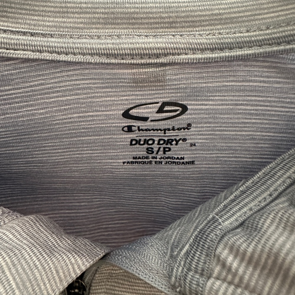 Champion Light Gray Striped Quarter-Zip Top - Picture 4 of 5